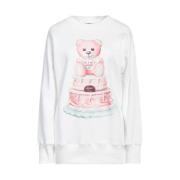 Teddy Cake Sweatshirt Jurk Moschino , White , Dames