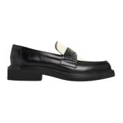Zwarte Leren Loafer Schoenen Ss22 Dior , Black , Dames