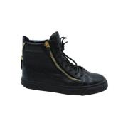 Pre-owned Leather sneakers Giuseppe Zanotti Pre-owned , Black , Dames