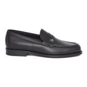 Zwarte Leren Loafers Stijlvolle Herenschoenen Dior , Black , Heren