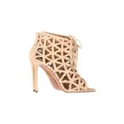 Pre-owned Suede heels Aquazzura Pre-owned , Beige , Dames