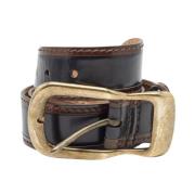 Pre-owned Leather belts Dolce & Gabbana Pre-owned , Black , Dames