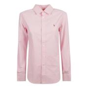 Roze Polo Pony Katoenen Shirt Ralph Lauren , Pink , Dames