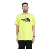 Limoen T-shirt met Logo Print The North Face , Green , Heren