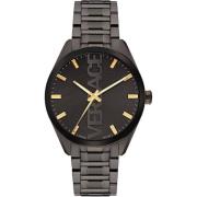 V-Vertical Roestvrijstalen Horloge Zwart Versace , Black , Heren