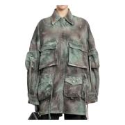 Camouflage Korte Jas The Attico , Multicolor , Dames