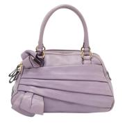 Pre-owned Leather handbags Valentino Vintage , Purple , Dames