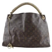 Pre-owned Canvas handbags Louis Vuitton Vintage , Brown , Dames