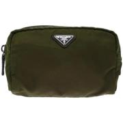 Pre-owned Fabric clutches Prada Vintage , Green , Dames