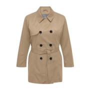 Valerie Trenchcoat voor vrouwen Only Carmakoma , Beige , Dames