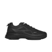Meteor Black Sneakers Athletics Footwear , Black , Heren