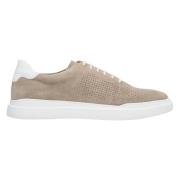 Heren Beige Sneakers gemaakt van Echt Velours Er00112851 Estro , Beige...