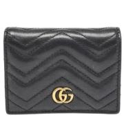 Pre-owned Leather wallets Gucci Vintage , Black , Dames