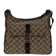 Pre-owned Canvas shoulder-bags Gucci Vintage , Brown , Dames