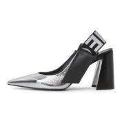 Elegante Slingback Pumps - Zilver Cesare Gaspari , Gray , Dames