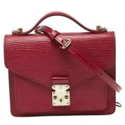 Pre-owned Leather louis-vuitton-bags Louis Vuitton Vintage , Red , Dam...