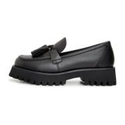 Zwarte Platform Loafers met Kwast Details Cesare Gaspari , Black , Dam...