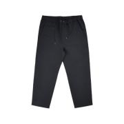 Zwarte Trekkoord Geweven Broek Oamc , Black , Heren