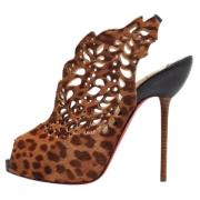 Pre-owned Fabric heels Christian Louboutin Pre-owned , Brown , Dames