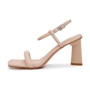 Elegant High Heeled Sandals - Beige Cesare Gaspari , Beige , Dames