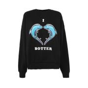 Dolphin Crewneck Sweater Botter , Black , Heren