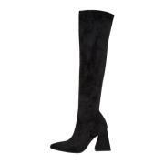 Stijlvolle Suede Over-de-Knie Laarzen Cesare Gaspari , Black , Dames