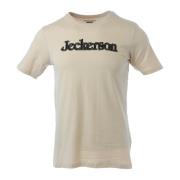 Beige Bedrukt Slim Fit T-shirt Jeckerson , Beige , Heren