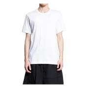 Witte Gebreide T-shirt met Achterlogo Comme des Garçons , White , Here...