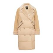 Gewatteerde Jas Oversized Stijl Cesare Gaspari , Beige , Dames