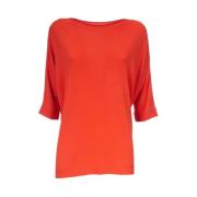 Bootnek 3/4 Mouw T-shirt Le Tricot Perugia , Orange , Dames