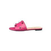 Studded Leather Sandals - Pink Cesare Gaspari , Pink , Dames