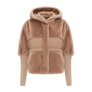 Luxe Faux Fur Jas - Beige Cesare Gaspari , Beige , Dames