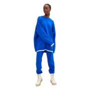 Luxe Oversized Jogger Set - Blauw Cesare Gaspari , Blue , Dames