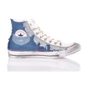 Handgemaakte Lichtblauwe Sneakers Converse , Blue , Heren