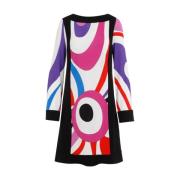 Bianco Rosso Jurk Emilio Pucci , Multicolor , Dames