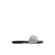 Rhinestone Slides Marc Jacobs , Gray , Dames