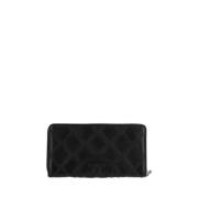 Gewatteerde Leren Portemonnee met Rits Tory Burch , Black , Dames