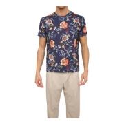 Blauwe Roma T-shirt Etro , Multicolor , Heren