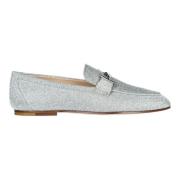 Zilveren Glanzende Loafers Tod's , Gray , Dames