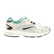 Zilver Tech Stof Sneakers Groene Details D.a.t.e. , Multicolor , Heren