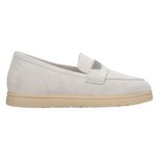 Lichte Beige Velours Moccasins Estro , Beige , Dames