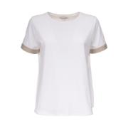 Katoenen Korte Mouw T-shirt Le Tricot Perugia , White , Dames