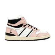 Roze Wit Zwart Leren Sneakers D.a.t.e. , Multicolor , Dames