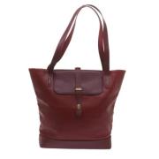 Pre-owned Leather totes Cartier Vintage , Red , Dames