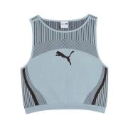 Crop Top Shirts Puma , Blue , Dames