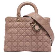 Pre-owned Leather totes Dior Vintage , Pink , Dames