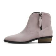 Luxe Leren Cowboy Laarzen - Grijs Cesare Gaspari , Gray , Dames