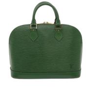 Pre-owned Leather handbags Louis Vuitton Vintage , Green , Dames