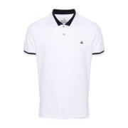 Gestreept Polo Shirt Wit Vivienne Westwood , White , Heren