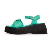 Groene Plateau Sandalen Cesare Gaspari , Green , Dames